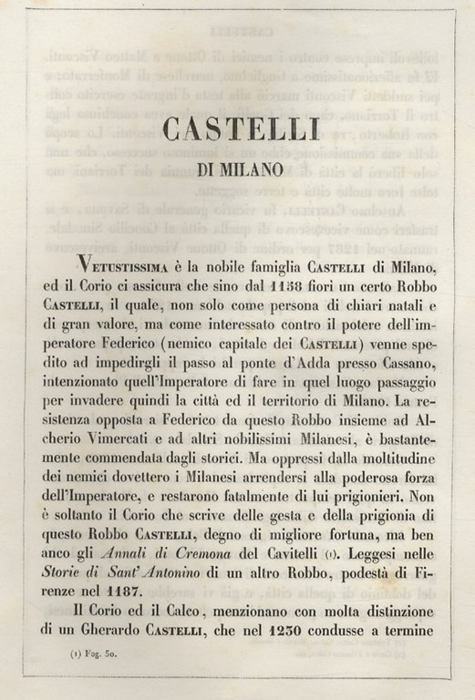 CASTELLI di Milano.
