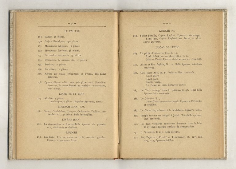 CATALOGUE d'une collection d'estampes anciennes et modernes, eaux-fortes et dessins …