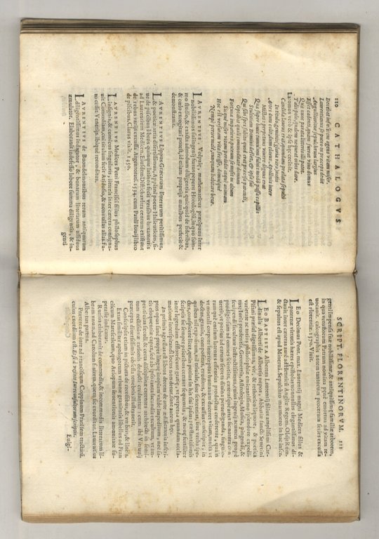 Catalogus scriptorum Florentinorum omnis generis, quorum, et memoria extat, atque …
