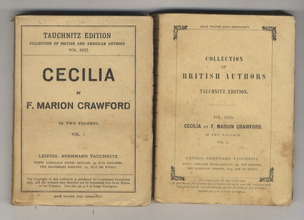 Cecilia. A story of modern Rome [.] Copyright Edition. In …
