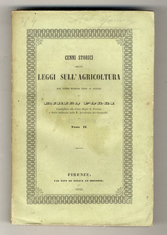 Cenni storici delle leggi sull'agricoltura dai tempi romani fino ai …