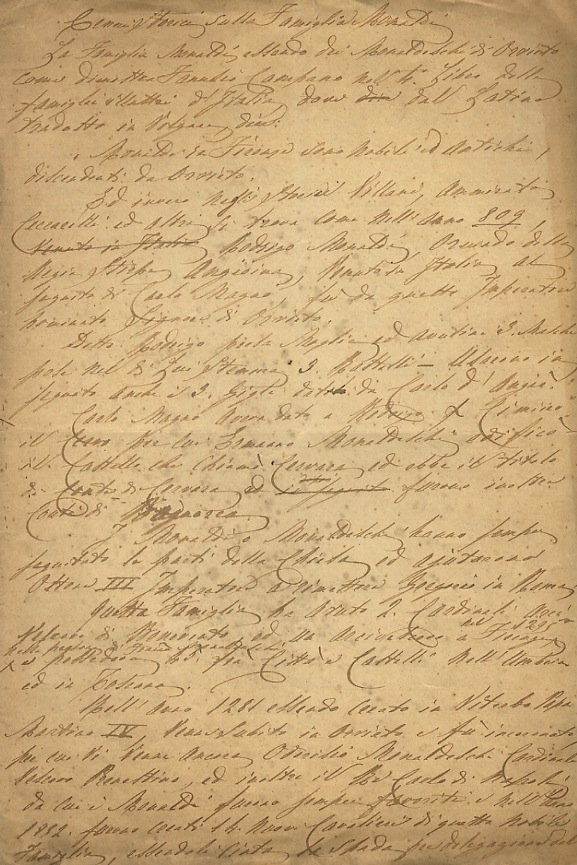 CENNI storici sulla famiglia Monaldi [di Firenze].