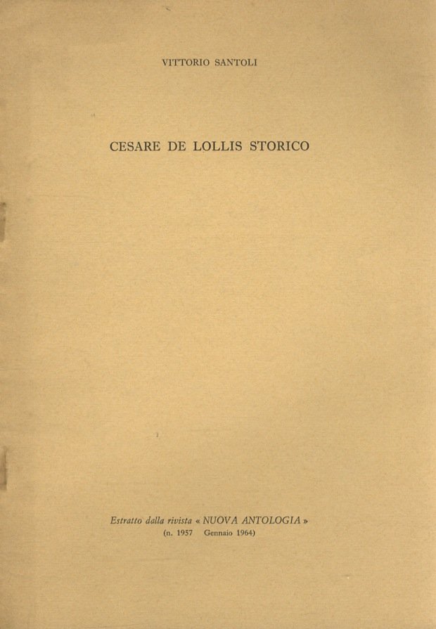 Cesare De Lollis storico. Estratto dalla rivista "Nuova Antologia", n. … | Immagine principale