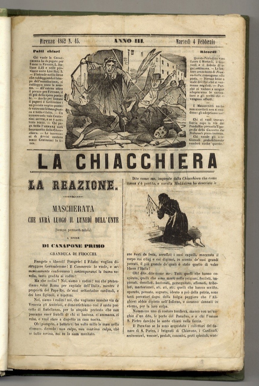 CHIACCHIERA (LA). Anno III. 1862: dal fascicolo n. 15 del … | Immagine principale