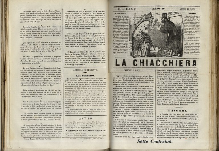 CHIACCHIERA (LA). Anno III. 1862: dal fascicolo n. 15 del … | Immagine Gallery 2