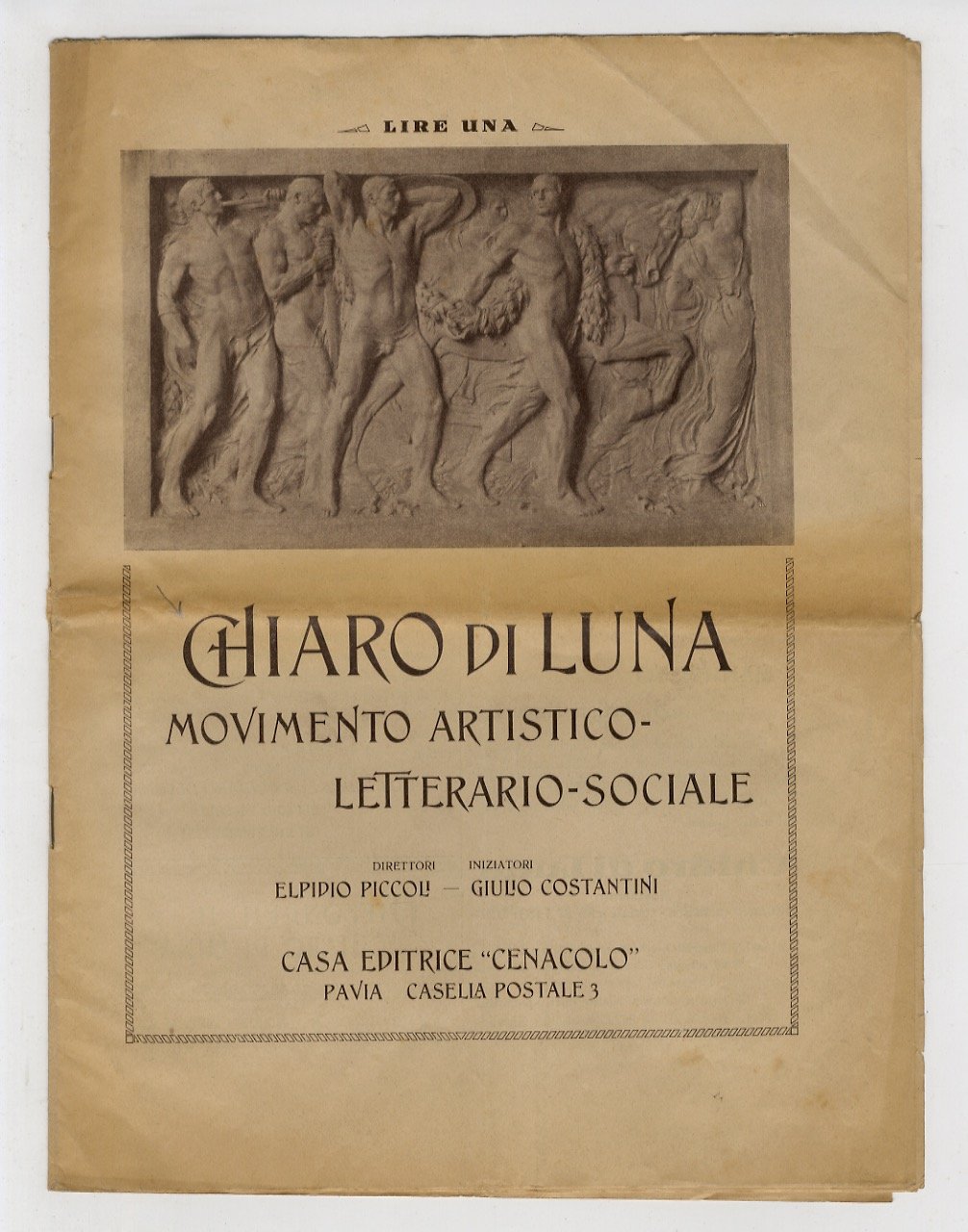 CHIARO di luna. Movimento artistico-letterario-sociale Direttori-iniziatori: Elpidio Piccoli - Giulio …