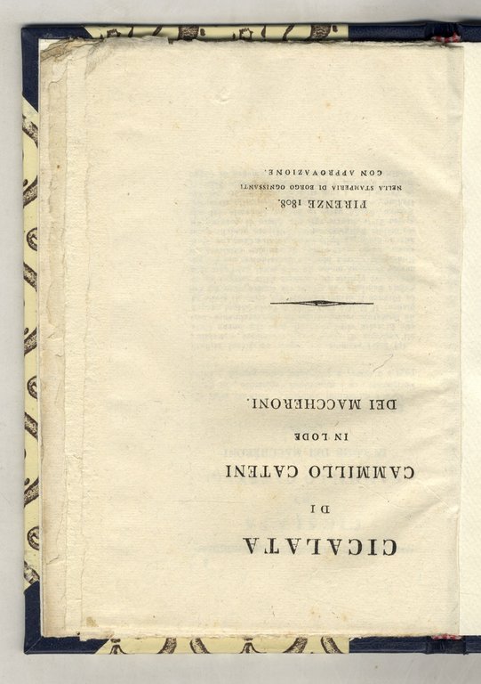 Cicalata in lode dei maccheroni. | Immagine Gallery 2