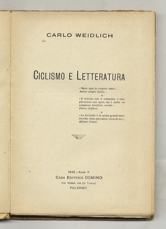 Ciclismo e letteratura.