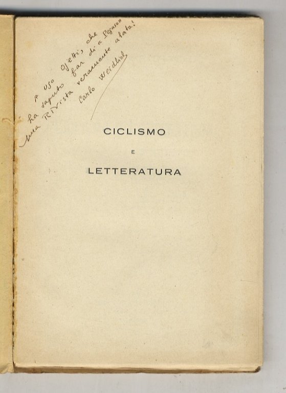 Ciclismo e letteratura.