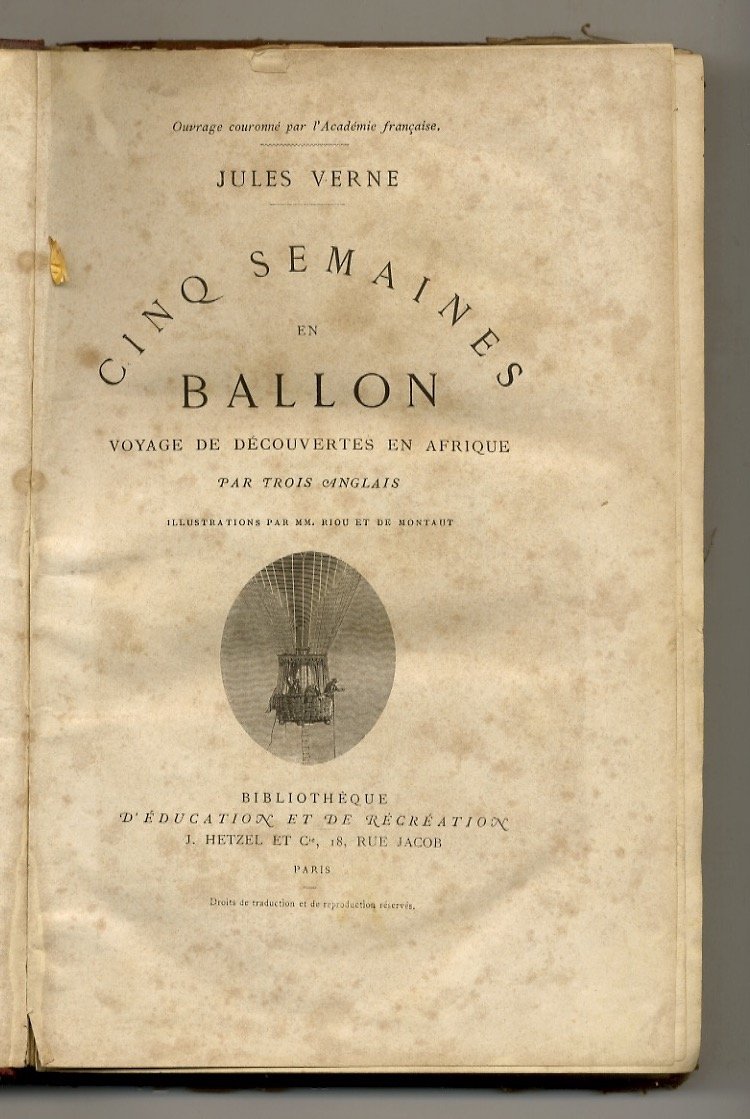 Cinq semaines en ballon. Voyage de découvertes en Afrique. par …
