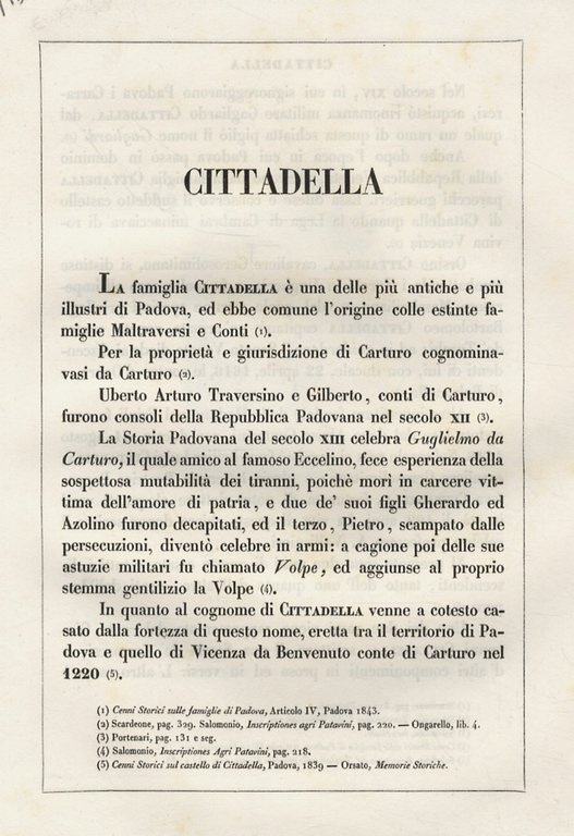 CITTADELLA di Padova.