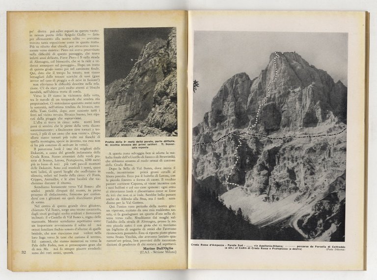 CLUB ALPINO ITALIANO. Rivista mensile. Volume LXXIII. 1954 Fascicoli 1-2, …