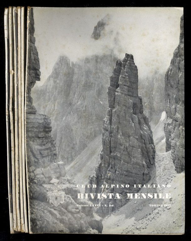 CLUB ALPINO ITALIANO. Rivista mensile. Volume LXXVI. 1957. Fascicoli 1-2, …