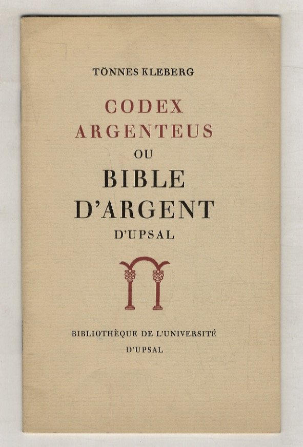 Codex Argenteus ou Bible d'Argent d'Upsal. Bibliothèque de l'Université, d'Upsal.
