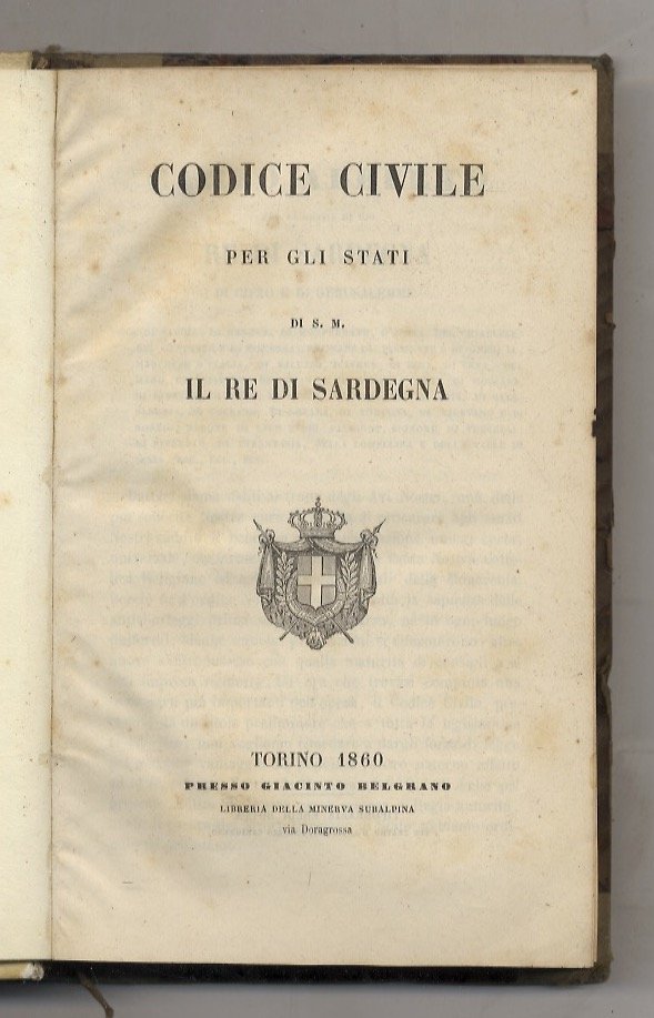 Codice Civile per gli Stati di S.M. il Re di …
