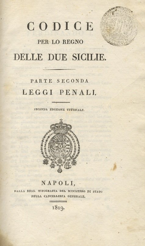 CODICE per lo Regno delle Due Sicilie. Parte seconda: Leggi …