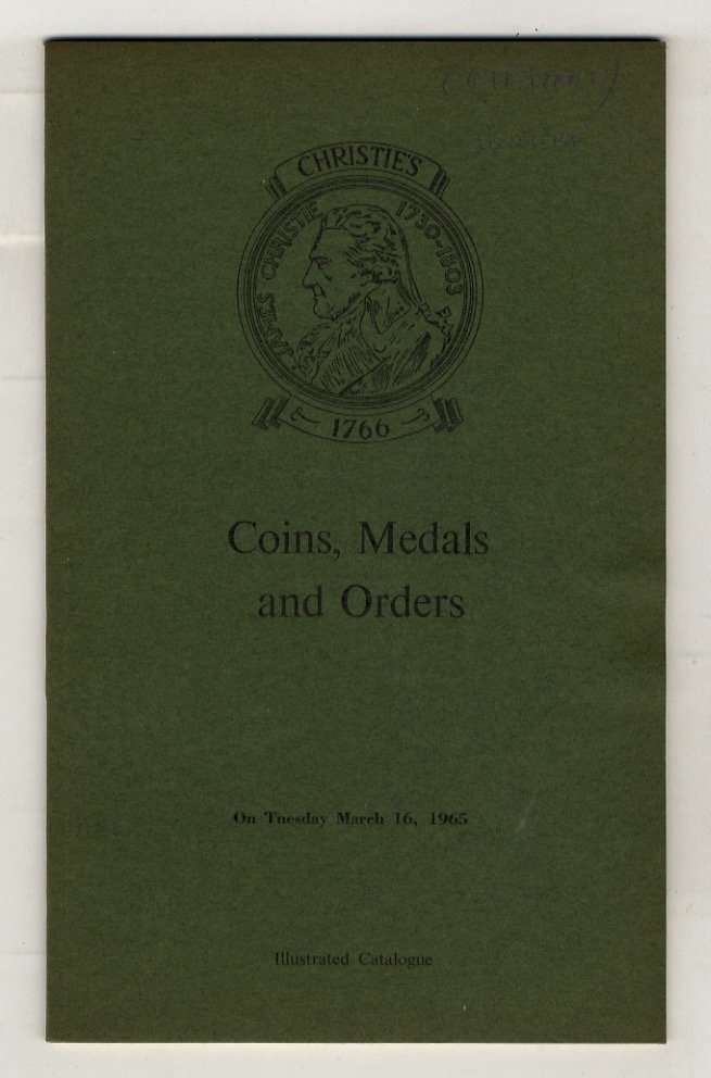 Coins and medals. (Auktion sale). Tuesday March 16, 1965.