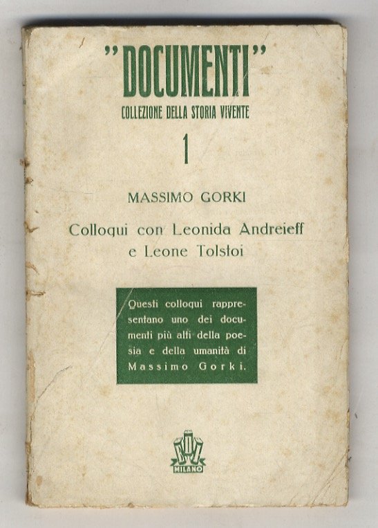 Colloqui con Leonida Andreieff e Leone Tolstoi. Traduzione di Alin.