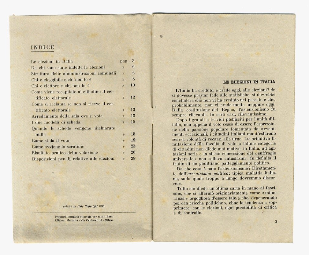 Come si vota nelle elezioni amministrative.
