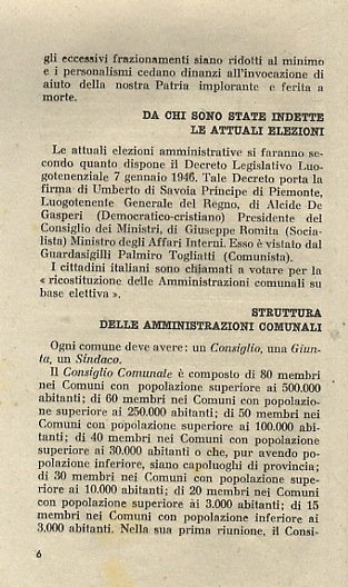 Come si vota nelle elezioni amministrative.
