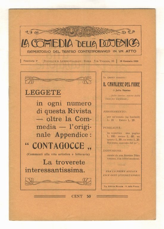 Commedia (La) della Domenica. Repertorio del teatro contemporaneo in un …