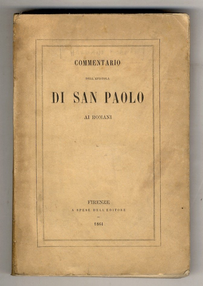 Commentario dell'Epistola di San Paolo ai Romani.
