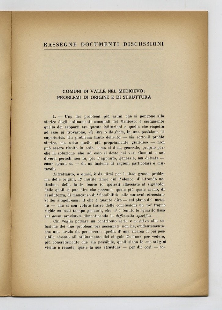Comuni di valle nel medioevo: problemi di origine e di …