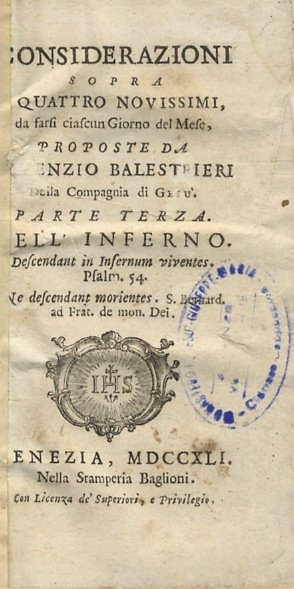 Considerazioni sopra i quattro novissimi, da farsi ciascun giorno del …
