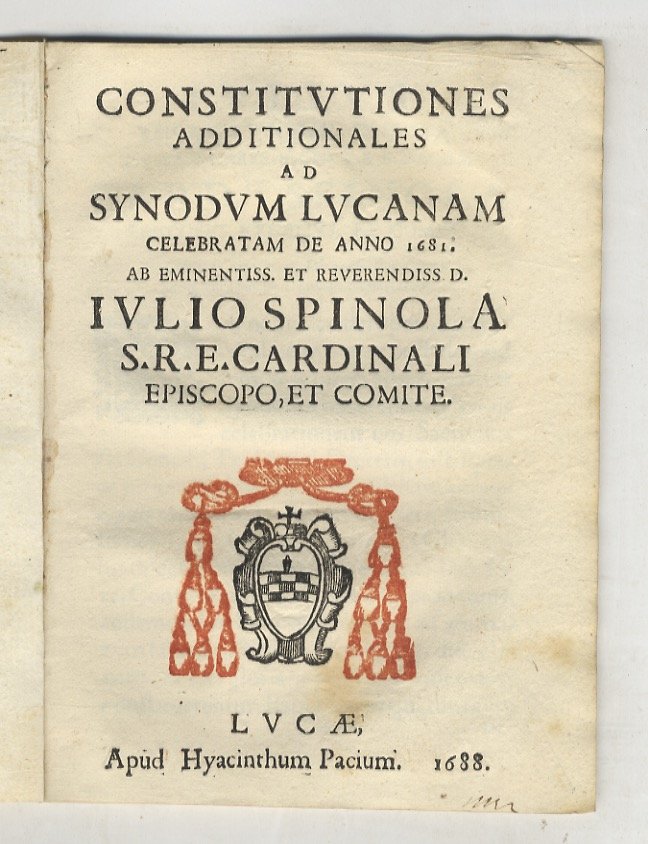 Constitutiones additionales ad Synodum Lucanam celebratam de anno 1681 ab … | Immagine principale
