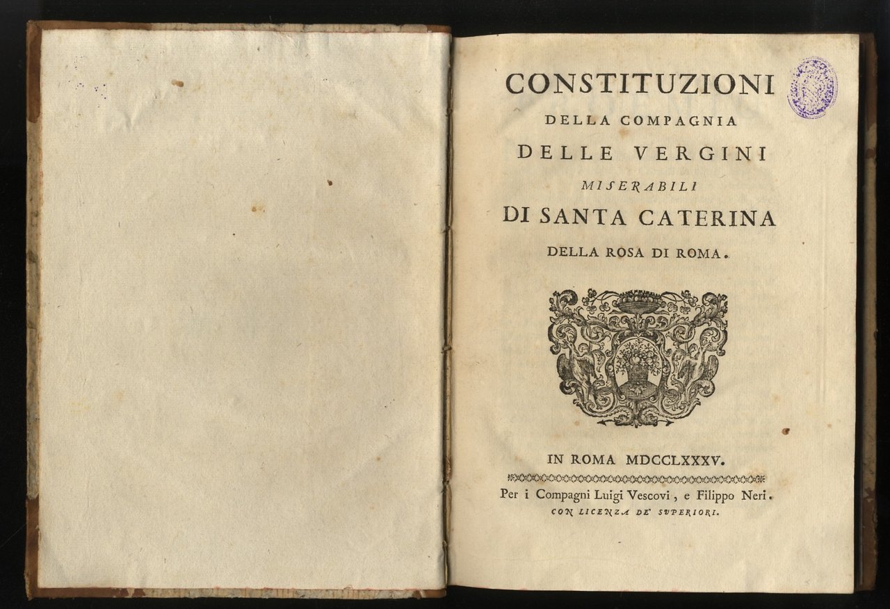 Constituzioni della Compagnia delle vergini miserabili di Santa Caterina della …