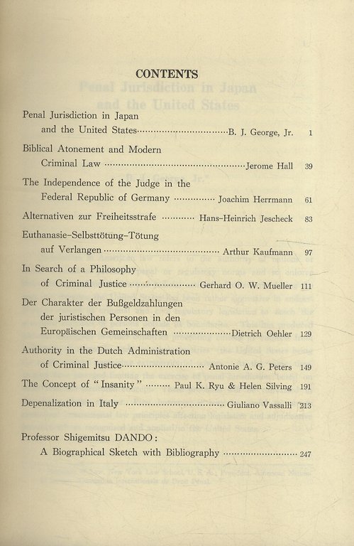 Contemporary problems in criminal justice. Essays in honour of professor …