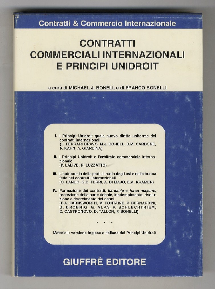 Contratti commerciali internazionali e principi unidroit. | Immagine principale