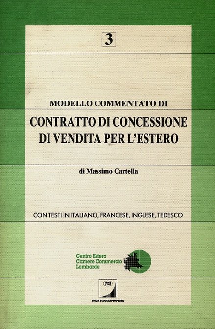 Contratto di concessione di vendita per l'estero.