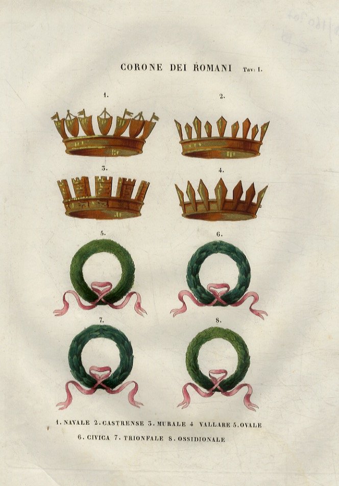 Corone dei Romani. Tav. 1.