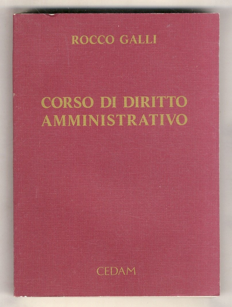 Corso di diritto amministrativo.