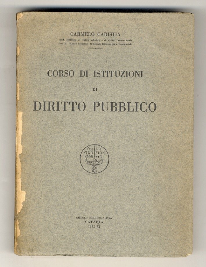 Corso di istituzioni di diritto pubblico.