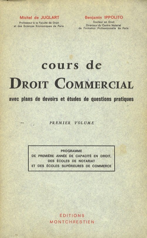 Cours de Droit Commercial avec plans de devoirs et études …
