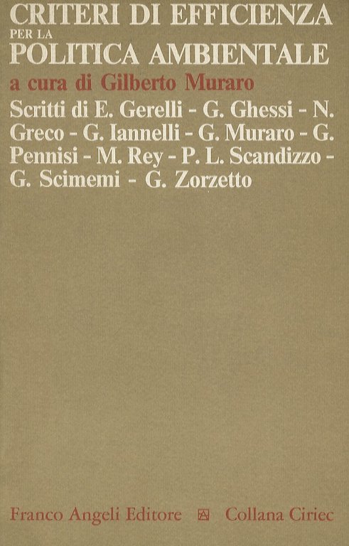 Criteri di efficienza per la politica ambientale. A cura di … | Immagine Gallery 2