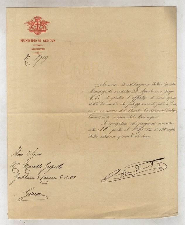 CRONACHE della commemorazione del IV centenario colombiano. (1492 - 1892).