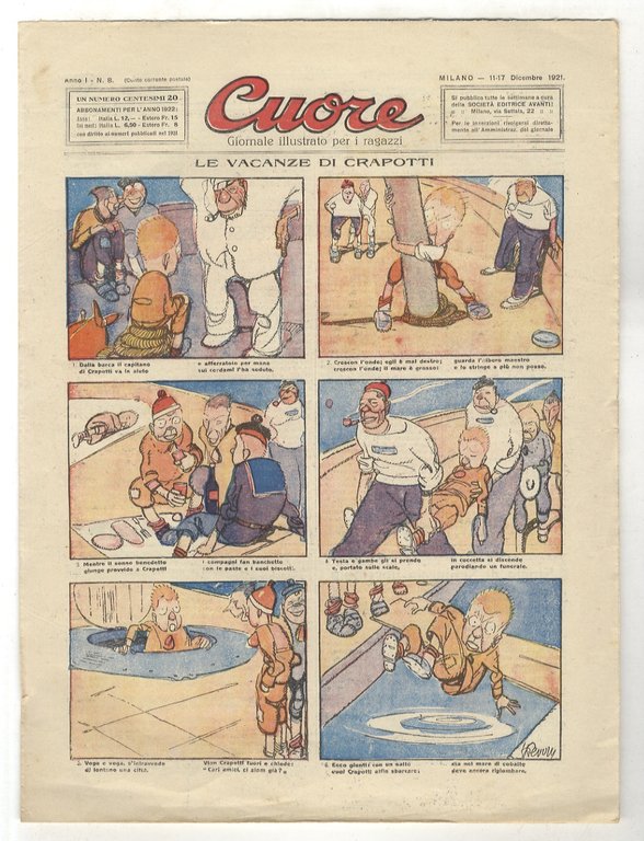 CUORE. Giornale illustrato peri ragazzi. Anno I, 1921: nn. 1, …