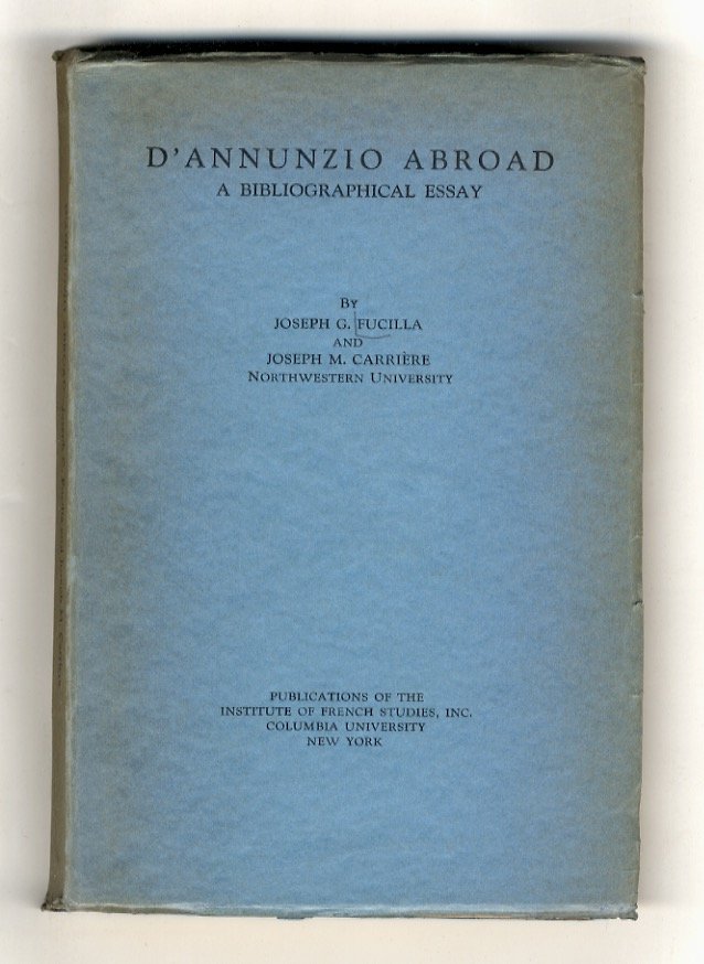 D'Annunzio abroad. A bibliographical essay.