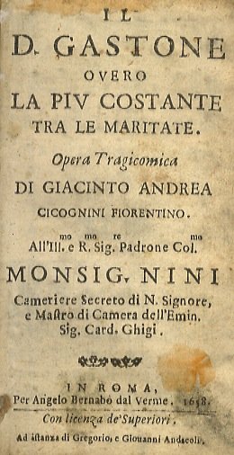 D. Gastone overo la piu costante tra le maritate. Opera … | Immagine principale
