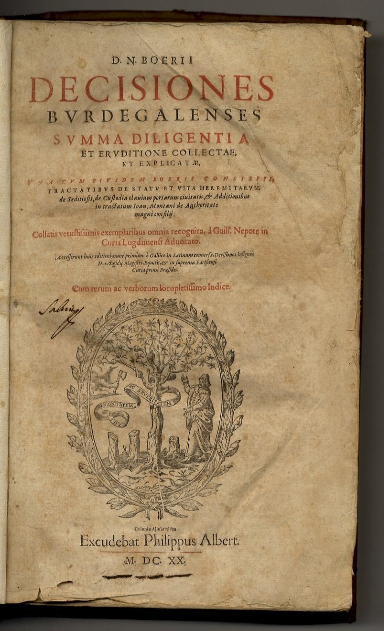 D.N. Boerii decisiones burdegalenses summa diligentia et eruditione ...