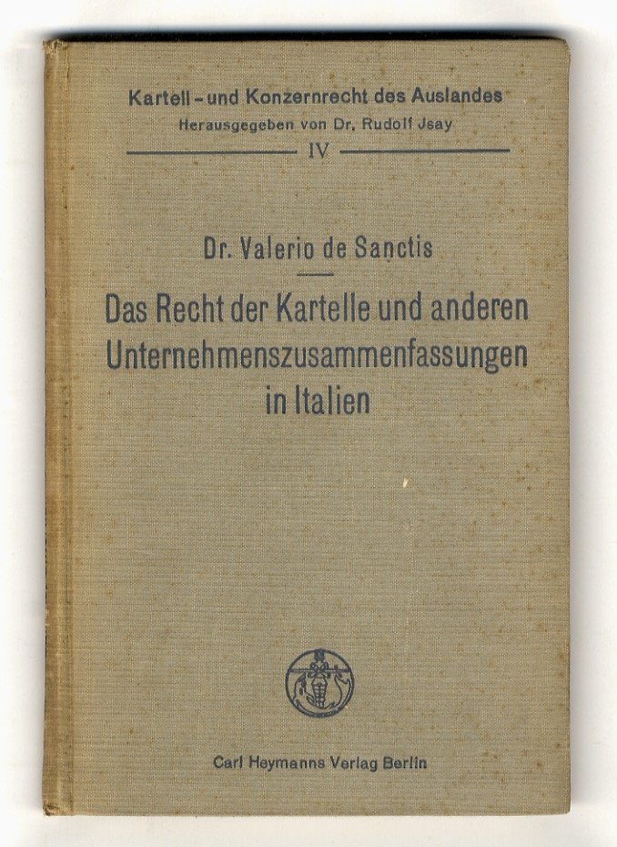 Da Recht der Kartelle und anderen Unternehmenszusammenfassungen in Italien.