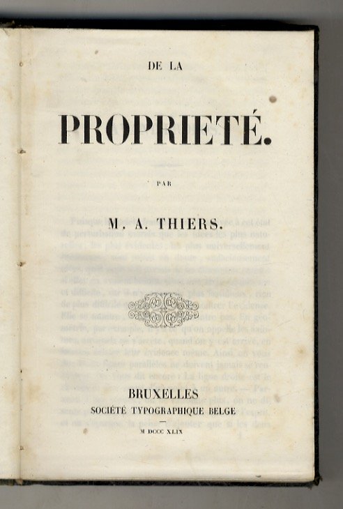 De la propriété. | Immagine principale