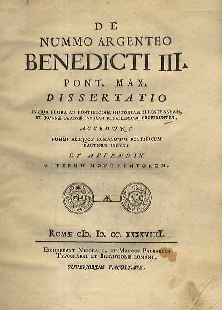 De nummo argenteo Benedicti III. pont. max. Dissertatio in qua …