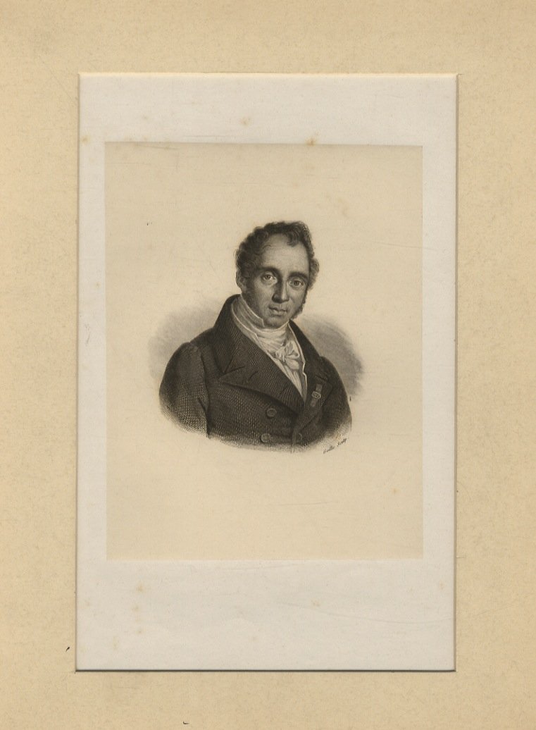 (De Pagave. Ritratto a mezzo busto, di 3/4 verso destra).