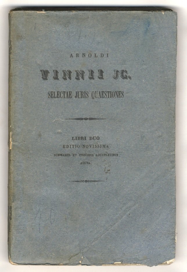 De quaestionibus juris selectis libri duo. Editio novissima summariis et …