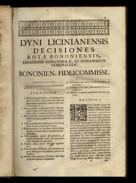 Decisiones Rotae Bononiensis, Perusinae, legationes Ravennae ac aliorum supremorum tribunalium …