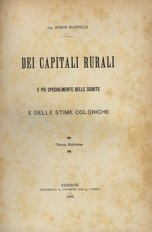Dei capitali rurali e più specialmente delle scorte e delle …